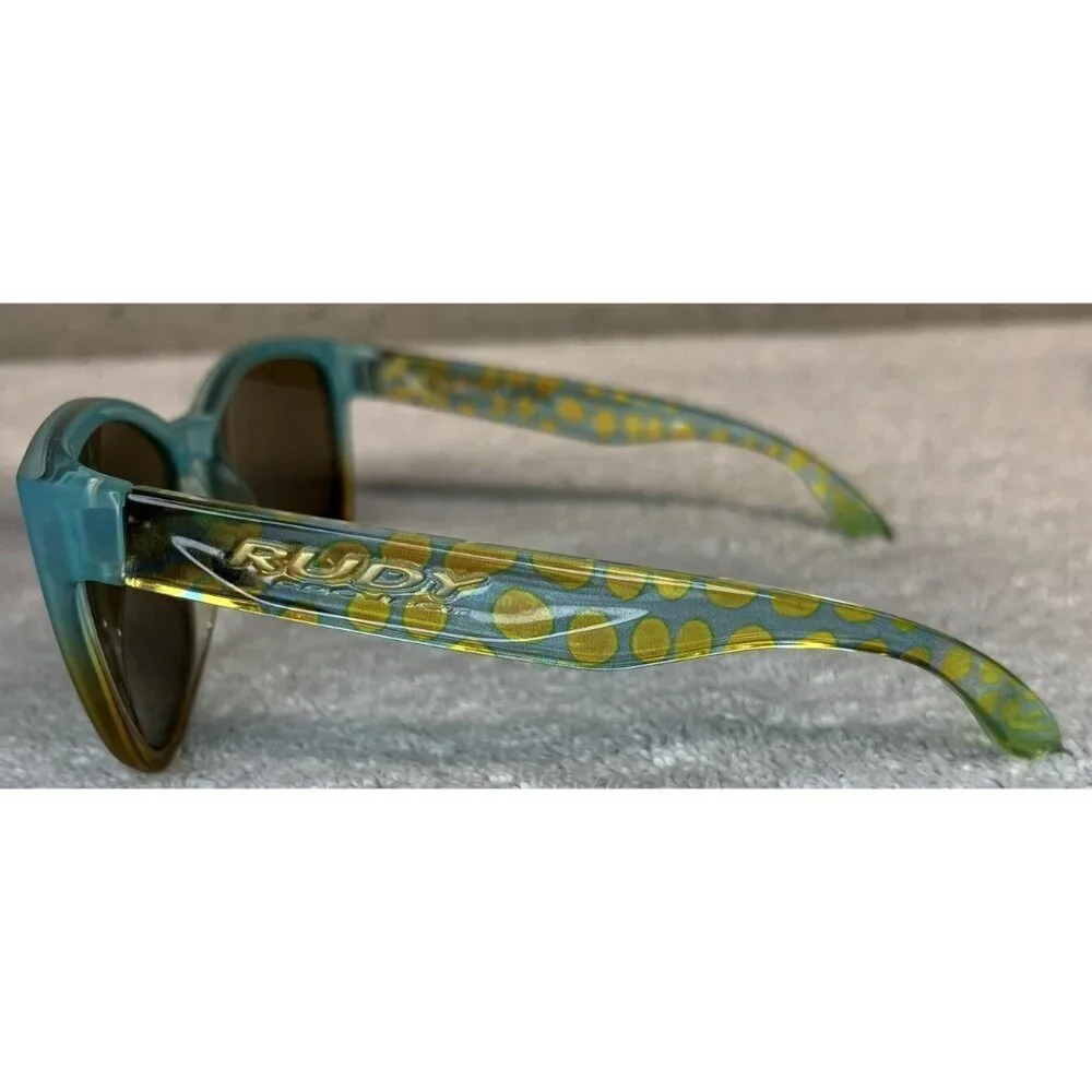 Rudy Project Nebula Women’s Teal Blue Yellow Spotted Sunglasses SP32-43
